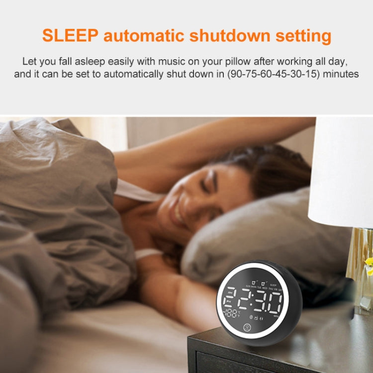 Enceinte Bluetooth multifonctionnelle X10 avec lumière LED de nuit, réveil, support carte TF, AUX et radio FM, prise US, prise EU, prise UK