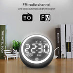 Enceinte Bluetooth multifonctionnelle X10 avec lumière LED de nuit, réveil, support carte TF, AUX et radio FM, prise US, prise EU, prise UK