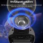 Enceinte Bluetooth multifonctionnelle X10 avec lumière LED de nuit, réveil, support carte TF, AUX et radio FM, prise US, prise EU, prise UK