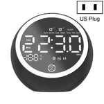 Enceinte Bluetooth multifonctionnelle X10 avec lumière LED de nuit, réveil, support carte TF, AUX et radio FM, prise US, prise EU, prise UK