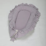 Lit portable bionique en dentelle de coton pour bébé, tapis de lit pour nouveau-né, rose, beige, gris, bleu-vert