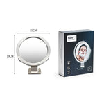 Miroir de Salle de Bain Anti-Buée à Ventouse en Alliage d'Aluminium Avec Crochet Miroir Rond