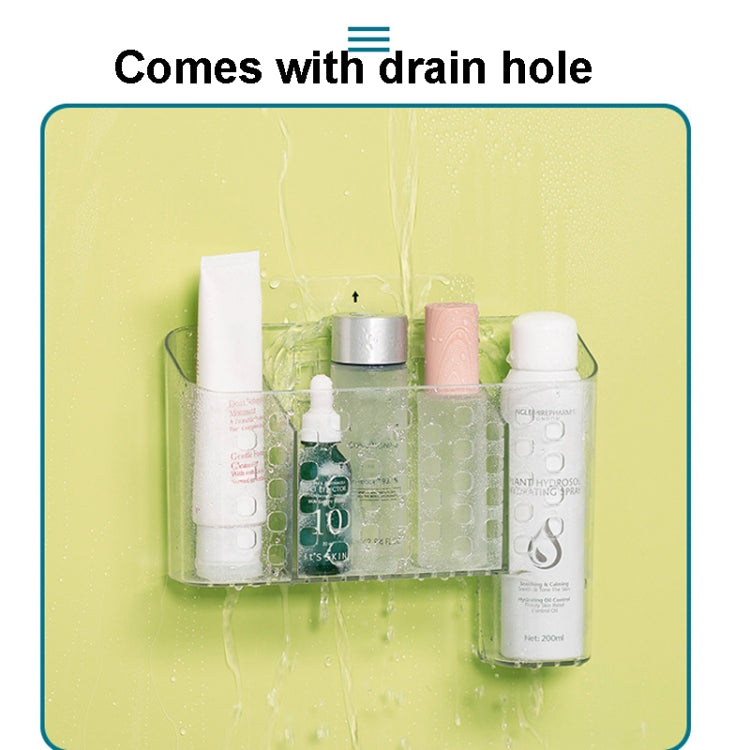 Boîte de rangement transparente en plastique « Magic Sticker » pour maquillage et articles de toilette, créative, pour la maison,Spécification :,Modèle peu profond
