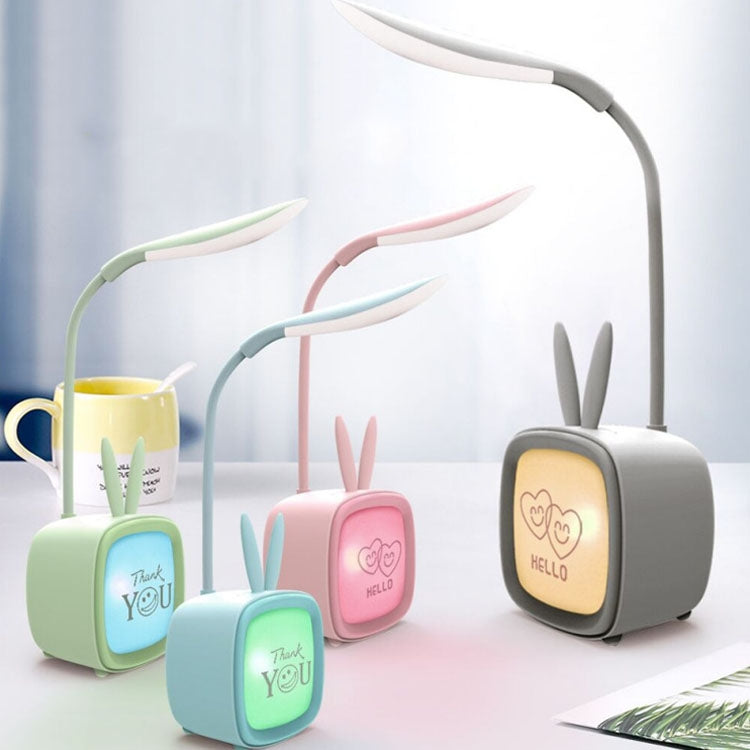 2 LAMPES DE TABLE USB Mignonnes pour Animaux de Compagnie, Lampe de Nuit LED Économie d'Énergie et Protection des Yeux pour Chambre à Coucher et Dortoir, Livraison de Couleurs Aléatoires, Lapin, Ours Mignon, Faon, Archie