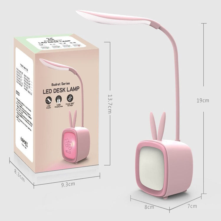 2 LAMPES DE TABLE USB Mignonnes pour Animaux de Compagnie, Lampe de Nuit LED Économie d'Énergie et Protection des Yeux pour Chambre à Coucher et Dortoir, Livraison de Couleurs Aléatoires, Lapin, Ours Mignon, Faon, Archie