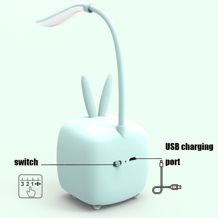 2 LAMPES DE TABLE USB Mignonnes pour Animaux de Compagnie, Lampe de Nuit LED Économie d'Énergie et Protection des Yeux pour Chambre à Coucher et Dortoir, Livraison de Couleurs Aléatoires, Lapin, Ours Mignon, Faon, Archie