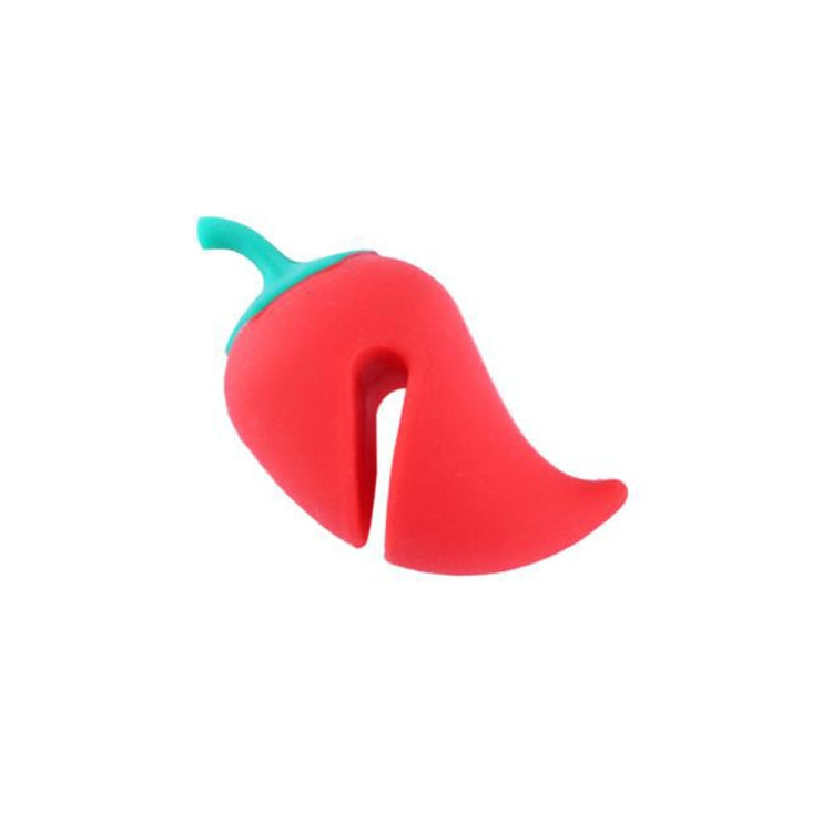 Accessoires anti-débordement de couvercle de casserole en silicone en forme de petit poivre, poivre
