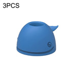 3 PIÈCES Porte-brosse à dents en silicone Baleine Porte-stylo de bureau, rose, bleu foncé, bleu clair