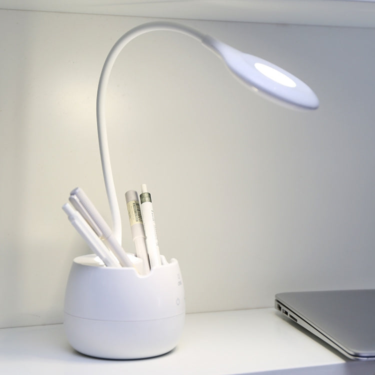 Lampe de bureau Deli 4326 à chargement USB, 3 vitesses réglables, avec porte-stylo