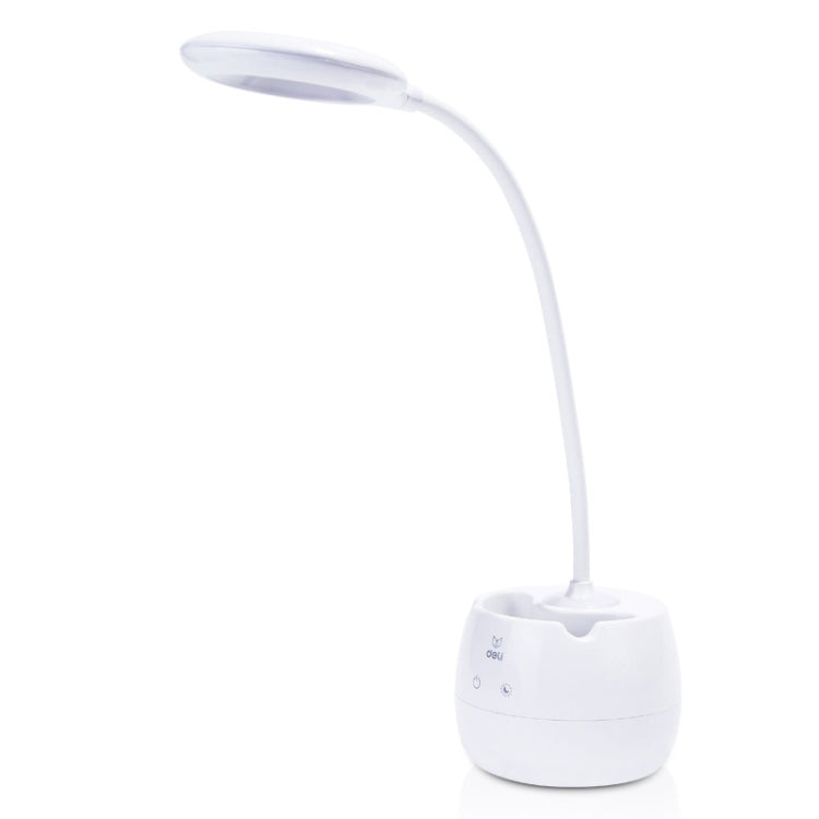 Lampe de bureau Deli 4326 à chargement USB, 3 vitesses réglables, avec porte-stylo