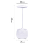 Lampe de bureau Deli 4326 à chargement USB, 3 vitesses réglables, avec porte-stylo