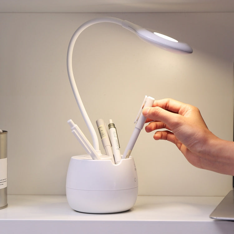 Lampe de bureau Deli 4326 à chargement USB, 3 vitesses réglables, avec porte-stylo
