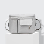 Sac suspendu multifonctionnel pour poussette, sac de rangement pour biberon et bouteille d'eau, violet, gris clair, vert