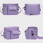 Sac suspendu multifonctionnel pour poussette, sac de rangement pour biberon et bouteille d'eau, violet, gris clair, vert
