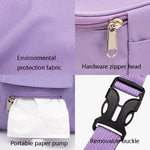 Sac suspendu multifonctionnel pour poussette, sac de rangement pour biberon et bouteille d'eau, violet, gris clair, vert
