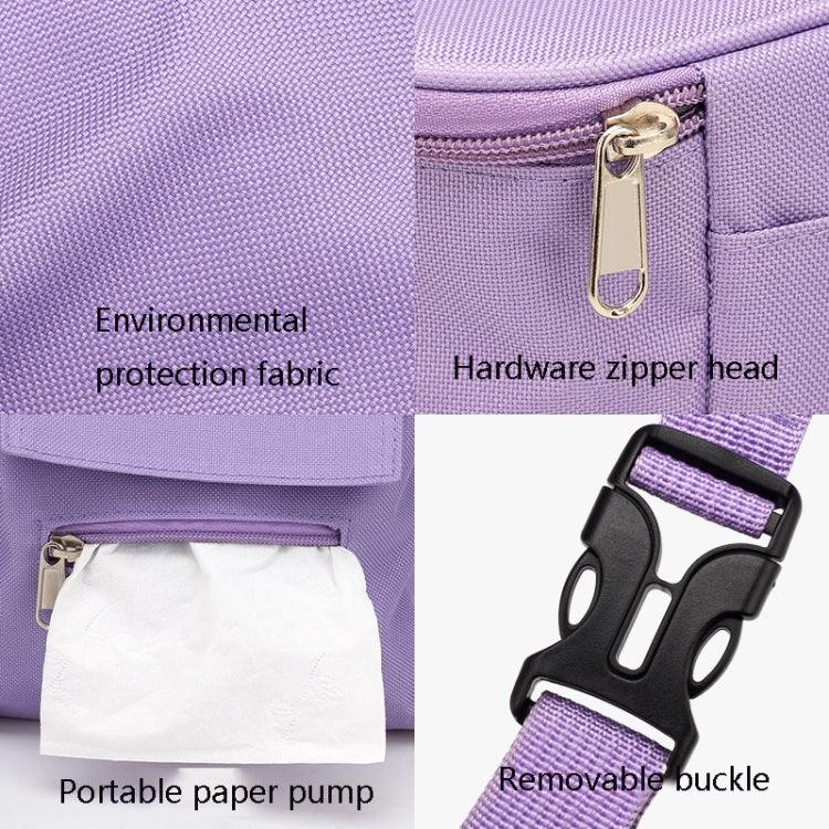 Sac suspendu multifonctionnel pour poussette, sac de rangement pour biberon et bouteille d'eau, violet, gris clair, vert