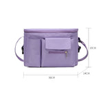 Sac suspendu multifonctionnel pour poussette, sac de rangement pour biberon et bouteille d'eau, violet, gris clair, vert
