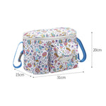 Sac de rangement multifonctionnel pour poussette de bébé, Petit cheval blanc, Fleur champignon, Ours balançoire, Alpaga jaune, Cygne noir