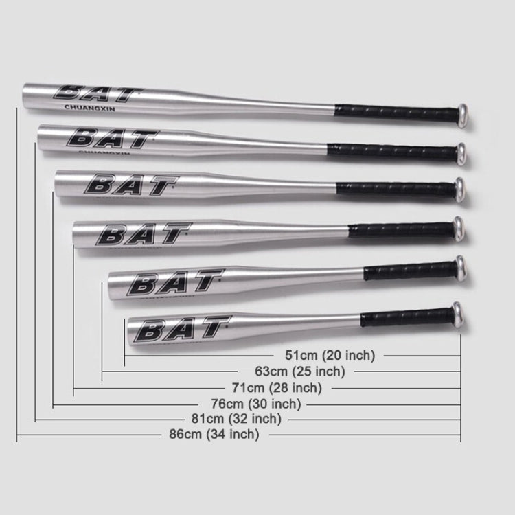 Batte de baseball en alliage d'aluminium pour softball, 25 pouces (63-64 cm), 28 pouces (70-71 cm), 30 pouces (75-76 cm), 32 pouces (80-81 cm), 34 pouces (85-86 cm), 20 pouces (51-52 cm)