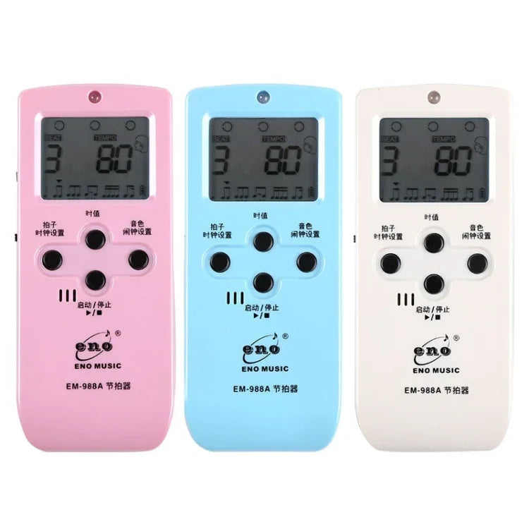 Métronome électronique vocal rechargeable ENO EM-988A pour piano/guitare/batterie/guzheng/violon, EM-988A (rose)