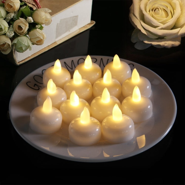 12 bougies étanches pour SPA, douche, bougies décoratives LED flottantes, lumière blanche chaude, lumière blanche froide, lumière jaune