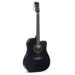 Guitare Acoustique Folk Instrument à Cordes pour Débutants (Noir), 41 Pouces (Jaune Soleil)