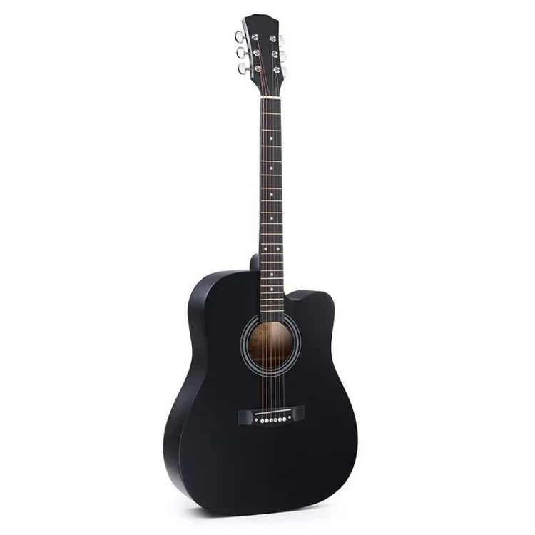 Guitare Acoustique Folk Instrument à Cordes pour Débutants (Noir), 41 Pouces (Jaune Soleil)