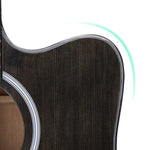 Guitare Acoustique Folk Instrument à Cordes pour Débutants (Noir), 41 Pouces (Jaune Soleil)