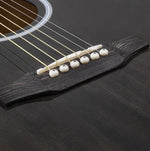 Guitare Acoustique Folk Instrument à Cordes pour Débutants (Noir), 41 Pouces (Jaune Soleil)