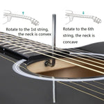 Guitare Acoustique Folk Instrument à Cordes pour Débutants (Noir), 41 Pouces (Jaune Soleil)