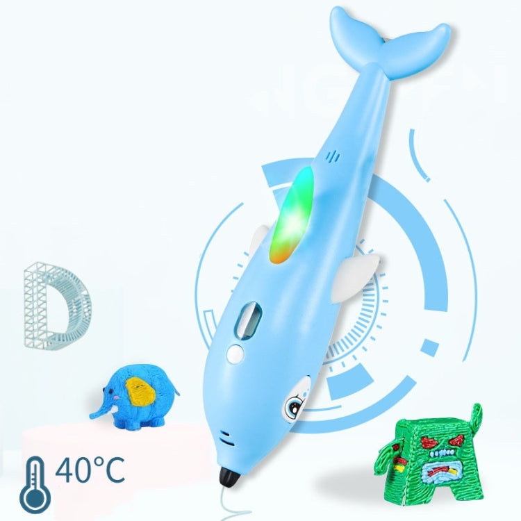 Stylo d'impression 3D, brosse de graffiti de peinture tridimensionnelle, dauphin rose