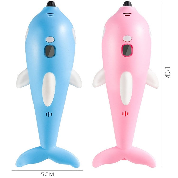 Stylo d'impression 3D, brosse de graffiti de peinture tridimensionnelle, dauphin rose