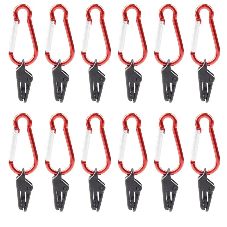20 PCS Clip de fixation de tente de camping coupe-vent Clip de point de traction fixe pour bâche d'auvent de barbecue extérieur