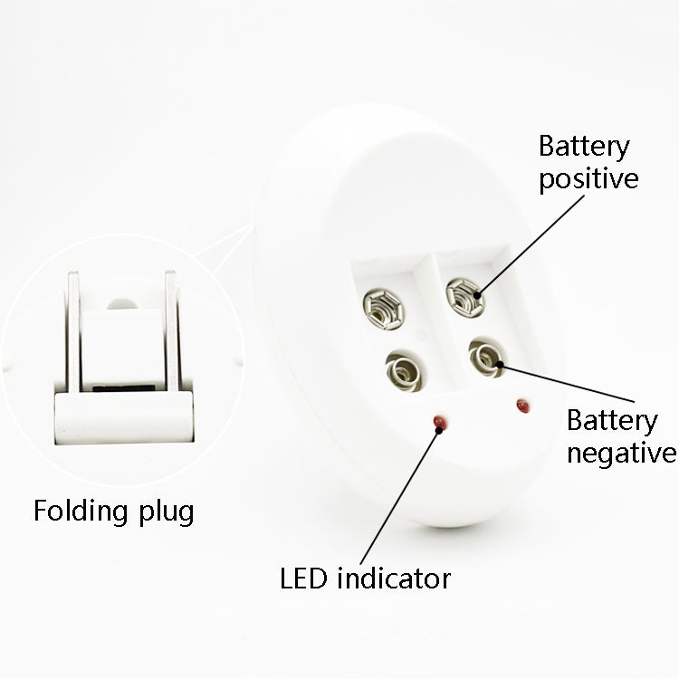 Batterie rechargeable Li-ion 9V 6F22, chargeur de batteries lithium 9V, prise US, prise EU