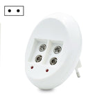 Batterie rechargeable Li-ion 9V 6F22, chargeur de batteries lithium 9V, prise US, prise EU