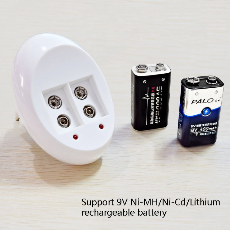 Batterie rechargeable Li-ion 9V 6F22, chargeur de batteries lithium 9V, prise US, prise EU