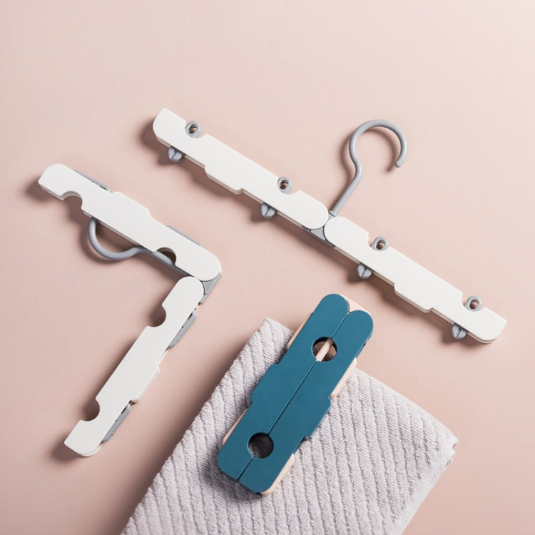 Cintre de Voyage Pliable Portable Antidérapant et Coupe-Vent pour la Maison, Bleu Foncé, Rose, Blanc cassé, Vert Clair