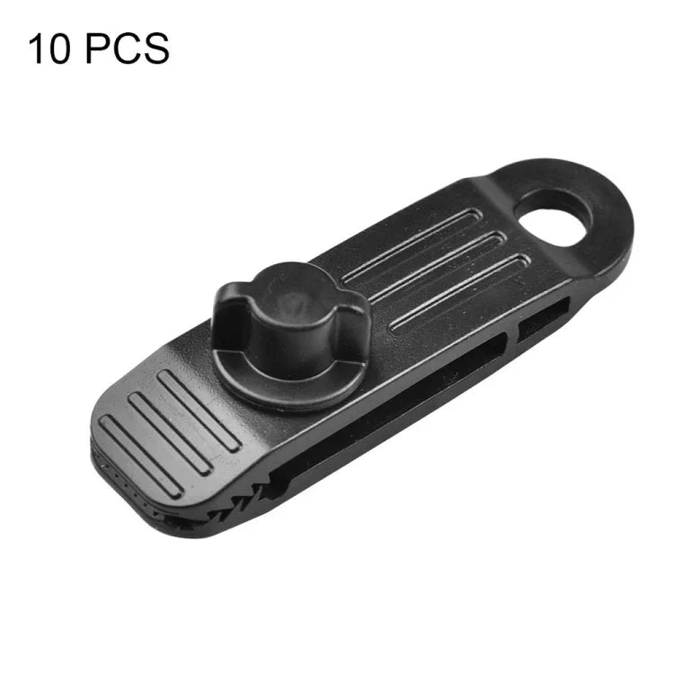 10 pcs / Set Clips coupe-vent pour auvent de camping extérieur Point de traction supplémentaire Clips en plastique pour tente Clips de fixation pour bâche imperméable, Clip B, Clip B + Balle rebondissante
