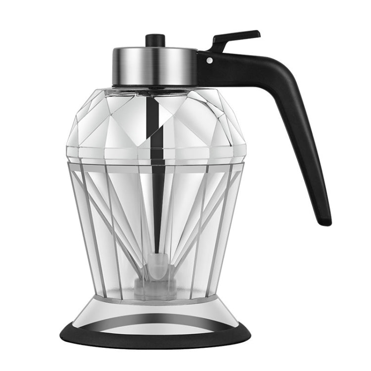 Bouteille d'huile en verre anti-poussière de type canette de diamant, distributeur de vinaigre, bouteille d'assaisonnement de cuisine multifonction à un bouton, canette d'huile de diamant