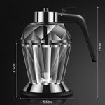 Bouteille d'huile en verre anti-poussière de type canette de diamant, distributeur de vinaigre, bouteille d'assaisonnement de cuisine multifonction à un bouton, canette d'huile de diamant