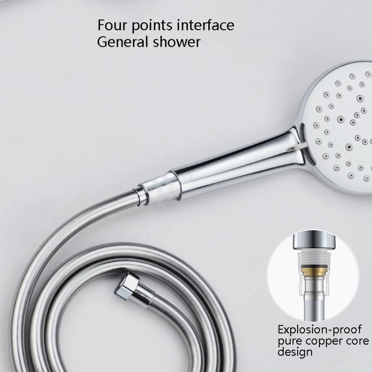 Flexible de douche, chauffe-eau, douche de pluie, salle de bain, flexible de douche en acier inoxydable, buse en PVC, 1,5 m argent, 2 m argent, 1,5 m or, 2 m or
