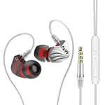 Écouteurs intra-auriculaires filaires pour téléphone portable, jeu, sport, basse, noir, argent