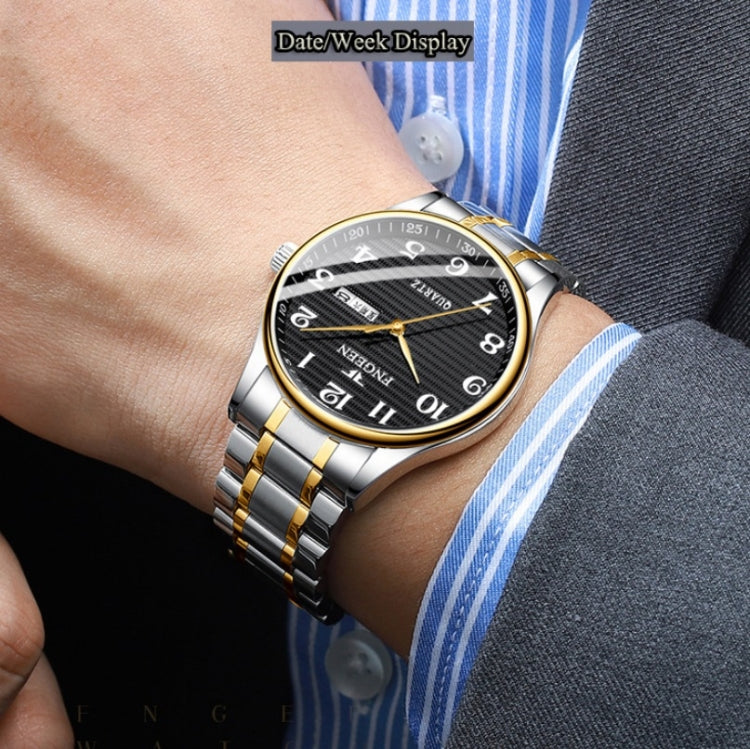 Montre quartz FNGEEN 7811 pour hommes d'âge moyen et âgés avec grand cadran numérique