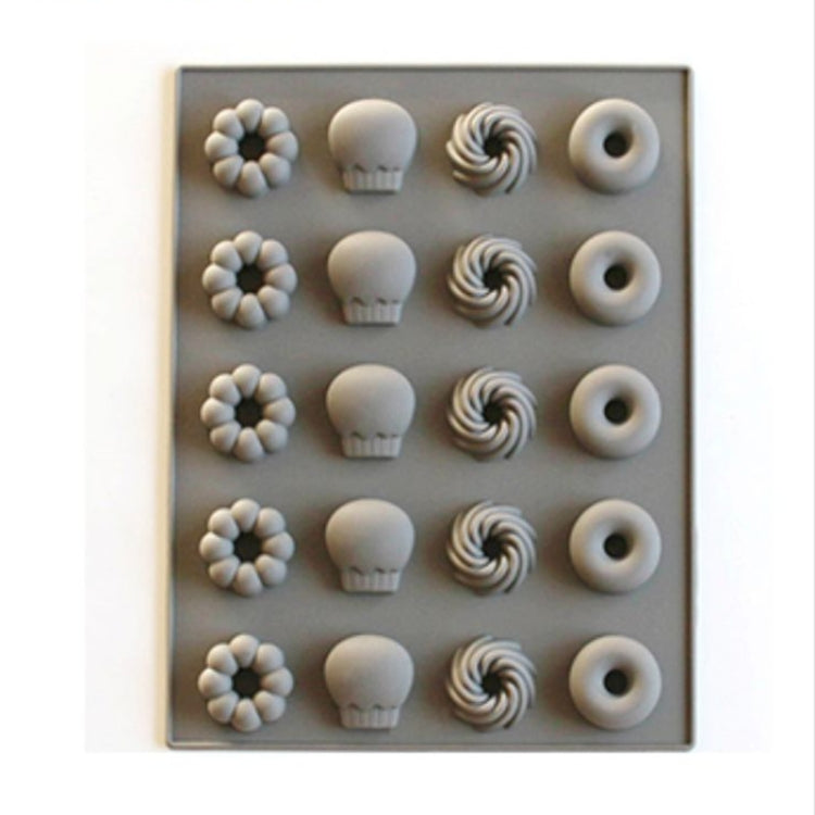 Moule à gâteau en silicone 25 grilles, moule à biscuits en silicone pour fudge et bonbons durs, fruits, beignets
