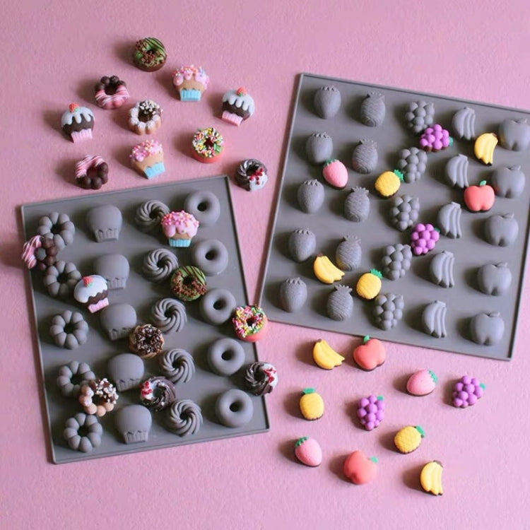 Moule à gâteau en silicone 25 grilles, moule à biscuits en silicone pour fudge et bonbons durs, fruits, beignets