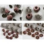 Moule à gâteau en silicone 25 grilles, moule à biscuits en silicone pour fudge et bonbons durs, fruits, beignets