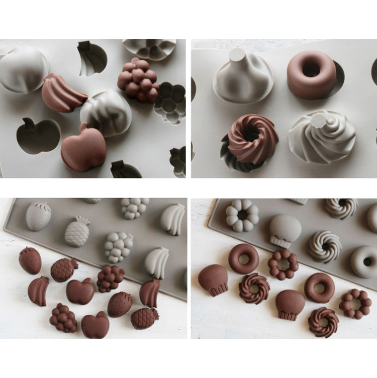 Moule à gâteau en silicone 25 grilles, moule à biscuits en silicone pour fudge et bonbons durs, fruits, beignets