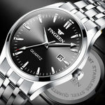 FNGEEN 2111 Montre Homme Simple Lumineuse à Quartz avec Calendrier