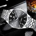 FNGEEN 2111 Montre Homme Simple Lumineuse à Quartz avec Calendrier