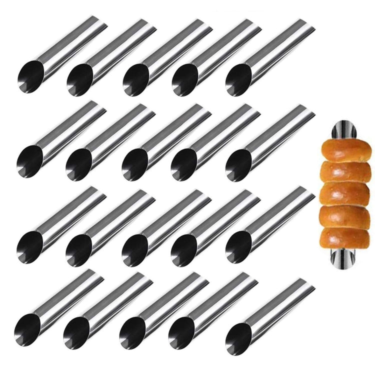 20 moules à croissants coniques à double tête en acier inoxydable, 20 outils à croissants